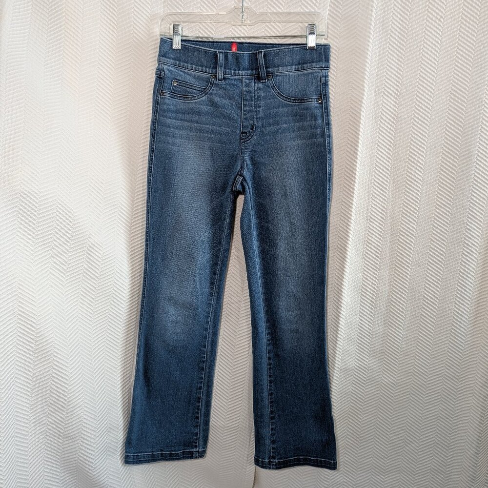 Spanx Kick Flare Jeans Vintage Indigo 20541R Size Small Shaping Pull-On Denim